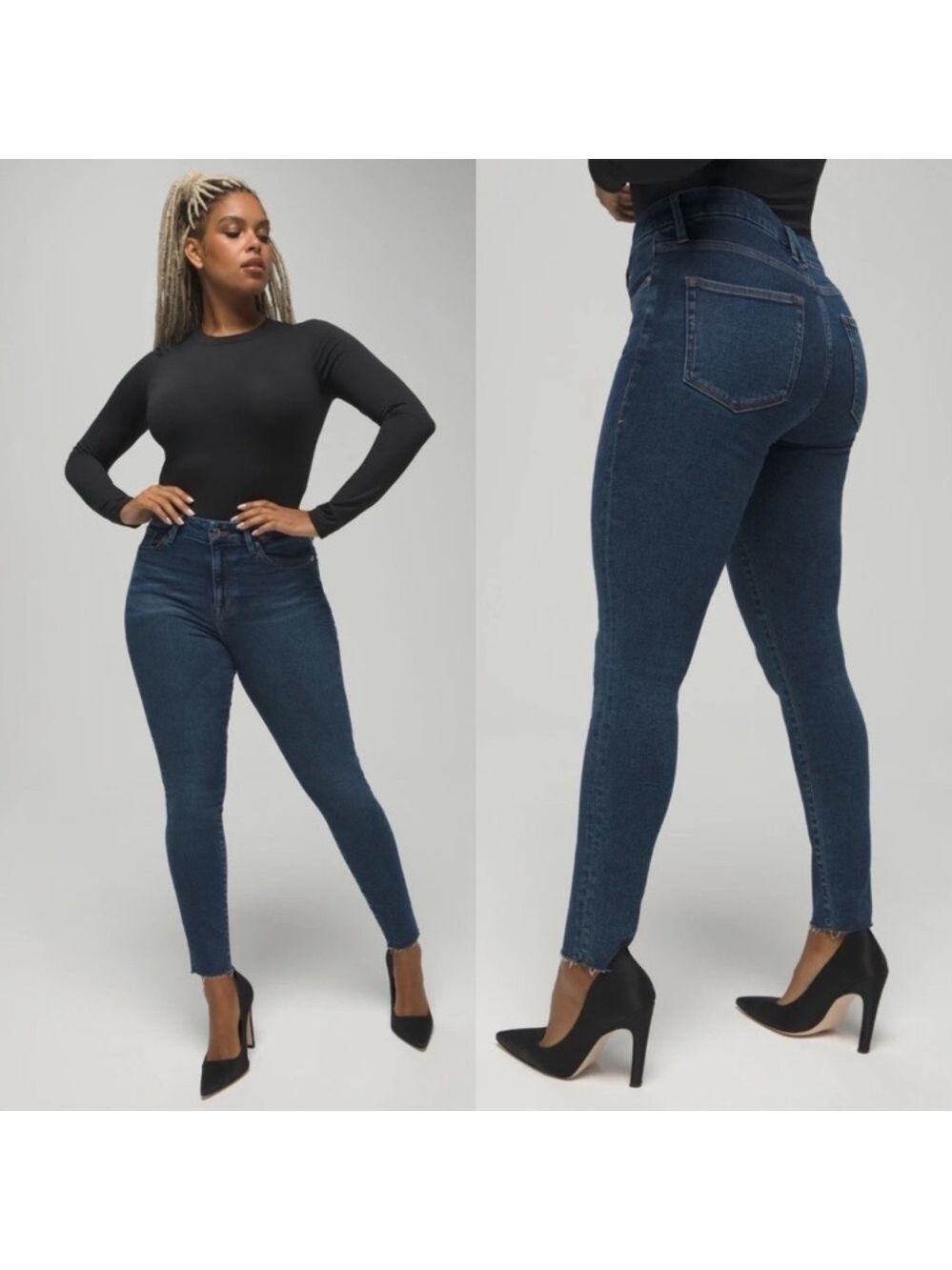 Good American Good Legs High Waisted Skinny Jeans in Blue 518